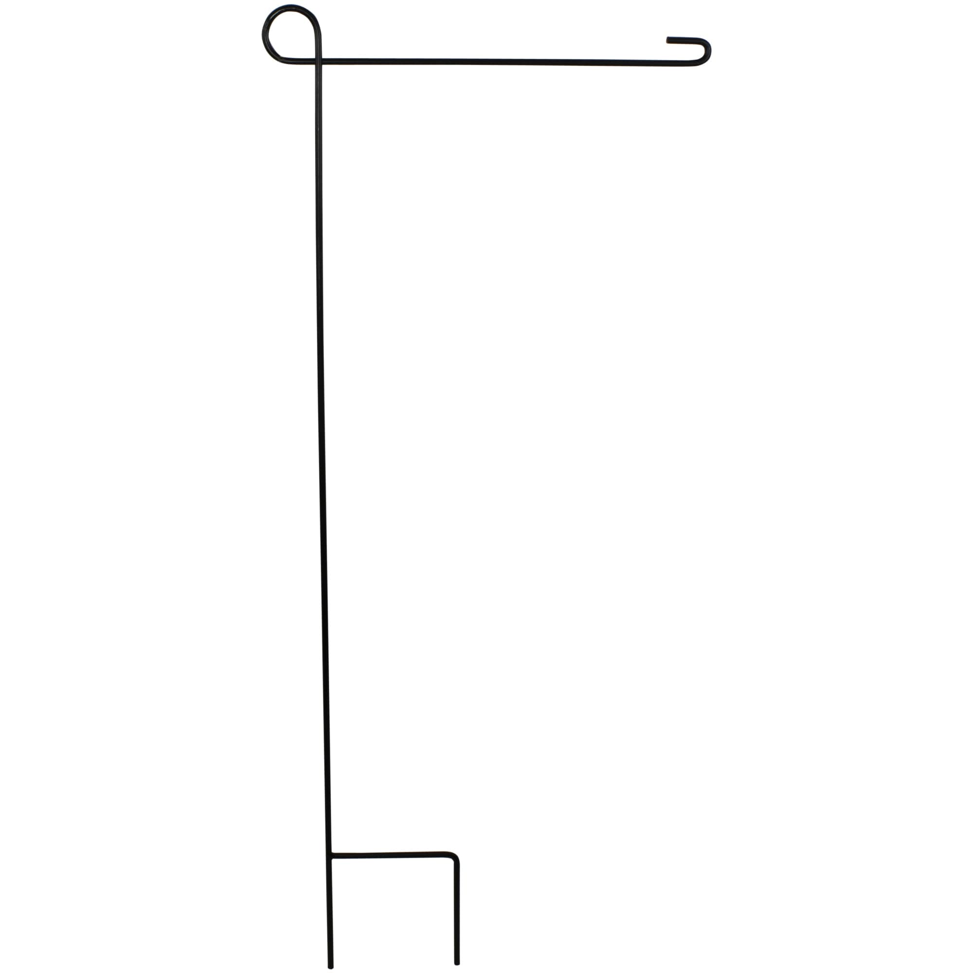 36.5 Inches Black Metal Garden Flagpole