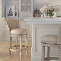 36.5 In.H Gray Finish Low Back Wood Frame Barstool Polyester Seat Set Of 1 38