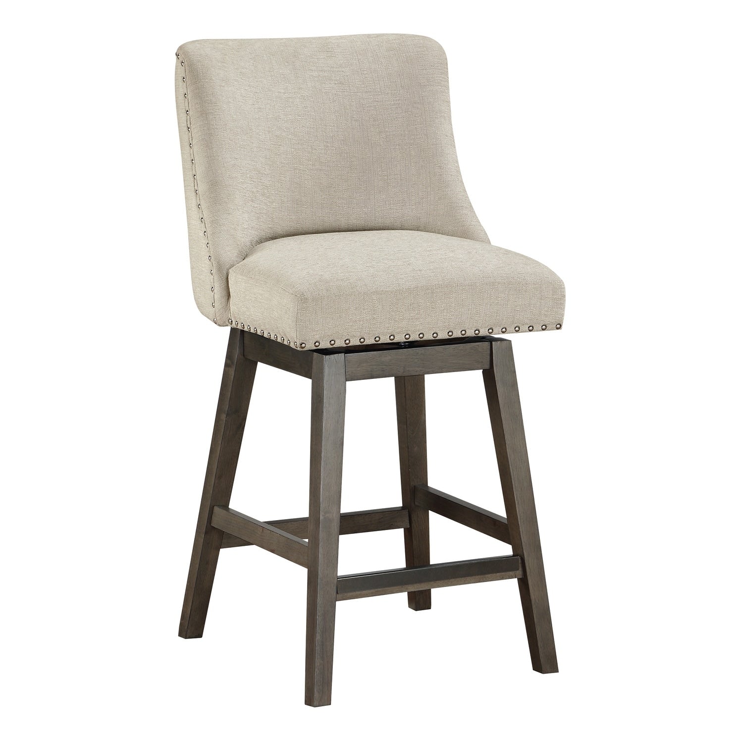 36.75 In.H Clear Finish Low Back Wood Frame Barstool Polyester Seat Set Of 1 38.25
