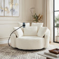 360 Swivel Barrel Chair With Adjustable Phone Holder 5 Throw Pillows By Harper Bright Designs