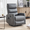 360 Swivel Rocking Recliner With Heat Massage In Faux Leather