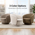 360 Tweed Swivel Barrel Accent Chair