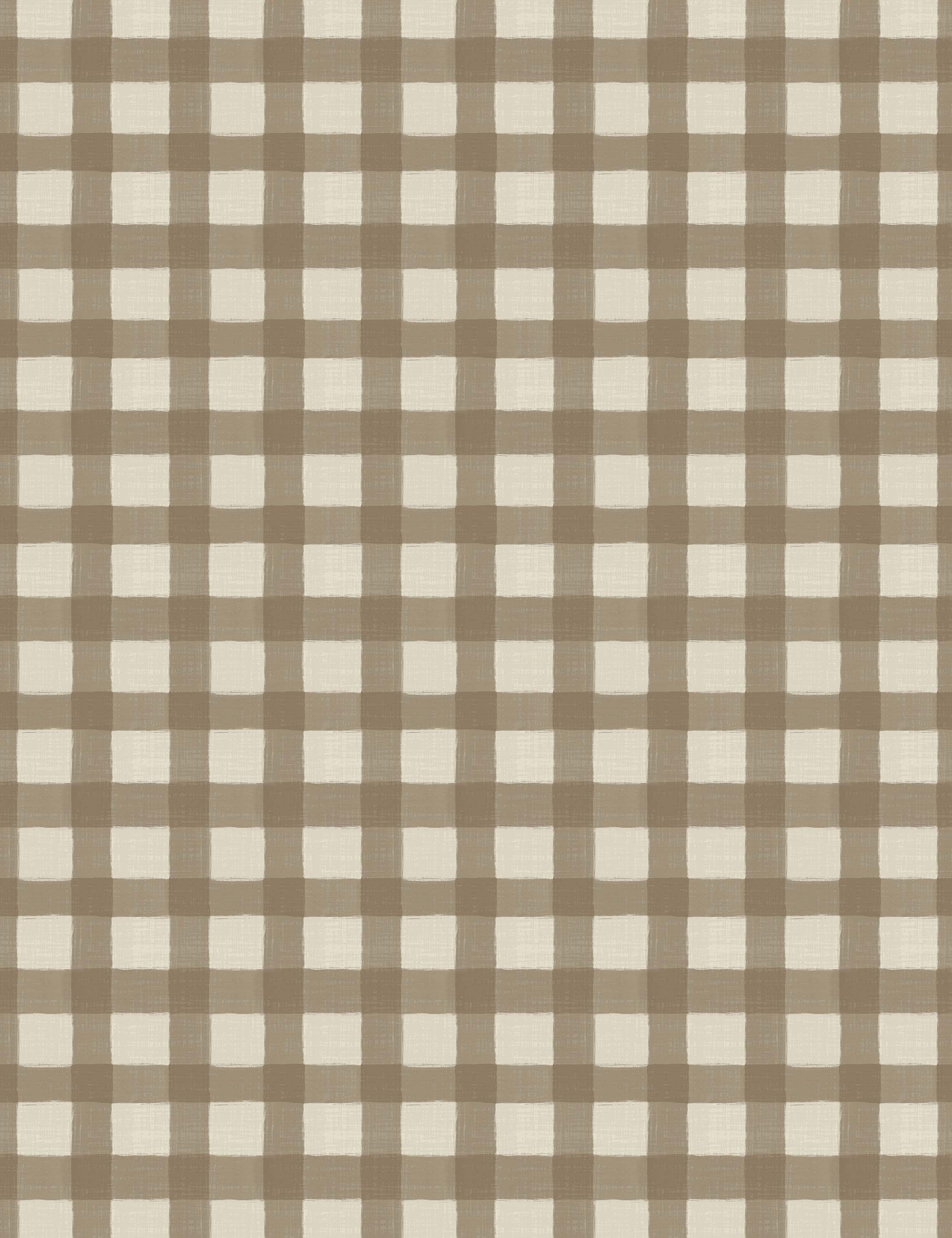 Tan Gingham Fabric Swatch