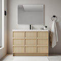 36 42 48 Plywood Water Resistant Freestanding Bathroom Vanity With Resin Sink And Soft Close Doors