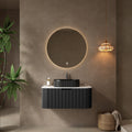 36 Bathroom Vanity With Sink Modern Wall Mounted Bathroom Storage Cabinet With A Drawer Ceramic Vessel Basin Without Faucet