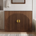 36 Brown Walnut Freestanding Bathroom Vanity Cabinet With Countertop Sink Not Included
