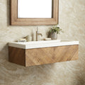 36 Chardonnay Floating Vanity With Nativestone Trough