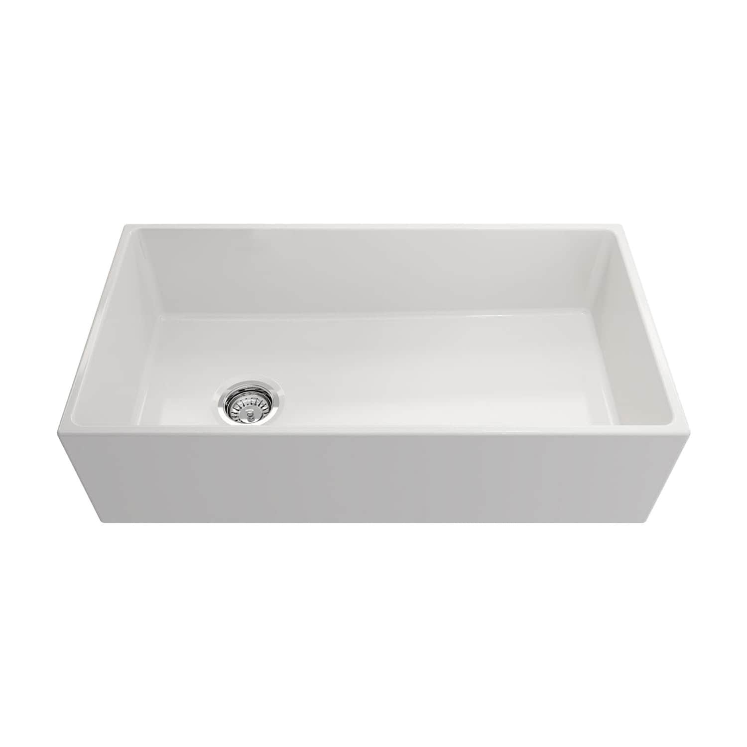 Crestwood 36 Modern Single Bowl Apron Fireclay Sink White