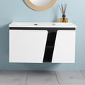 36 Floating Wall Mounted Bathroom Vanity With Ceramic Basin Soft Close Cabinet Doors Eco Friendly Plywood Ample Storage