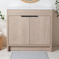 36 Freestanding Bathroom Vanity With 2 Soft Close Cabinet Doors Adjustable Shelf Eco Friendly Plywood Base Vanity Only