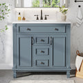 36 Freestanding Bathroom Vanity With Sink 2 Drawers 2 Door Organizers