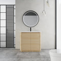36 Freestanding Bathroom Vanity With White Ceramic Sink 2 Soft Close Door Kd Packing Plywood