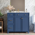 36 Modern Bathroom Vanity With Ceramic Sink Freestanding Storage Cabinet With 2 Drawers Adjustable Shelf Soft Close Doors