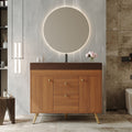 36 Modern Freestanding Bathroom Vanity With Sintered Stone Top Ceramic Sink Smart Storage