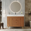 36 Modern Freestanding Bathroom Vanity With Sintered Stone Top Ceramic Sink Smart Storage