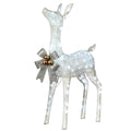 36 Pre Lit Glittered Fawn White