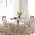 36 Round Extension Dining Table With 2 Cafe Chairs