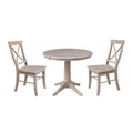 36 Round Extension Dining Table With 2 X Back Chairs