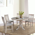 36 Round Extension Dining Table With 4 Cafe Chairs