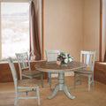 36 Round Extension Dining Table With 4 San Remo Chairs Set Of 5 Pieces