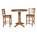 36 Round Extension Dining Table With 2 Stools