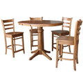 36 Round Extension Dining Table With 4 Stools