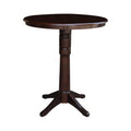 36 Round Pedestal Dining Table Mocha