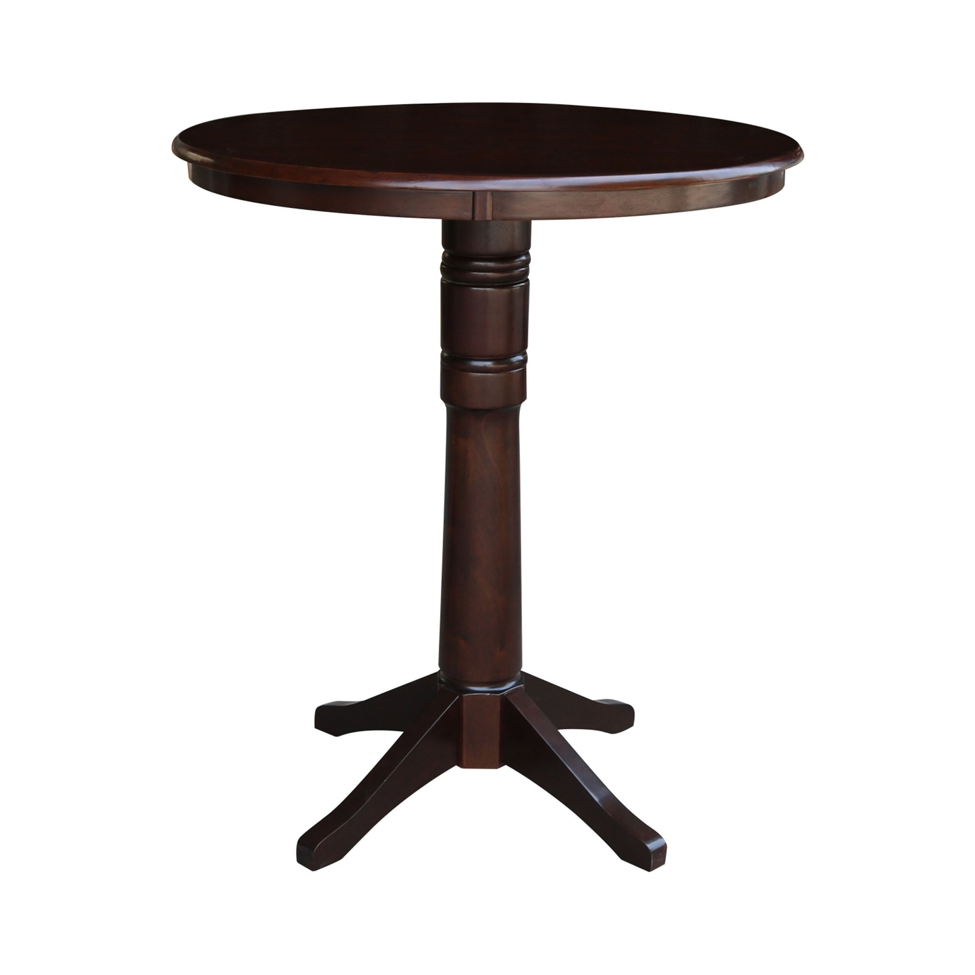 36 Round Pedestal Dining Table Mocha