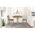 36 Round Pedestal Gathering Height Table With 2 San Remo Counter Height Stools Set Of 3 Pieces