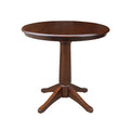 36 Round Pedestal Table Espresso