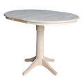 36 Round Pedestal Table With 12 Leaf Unfinished