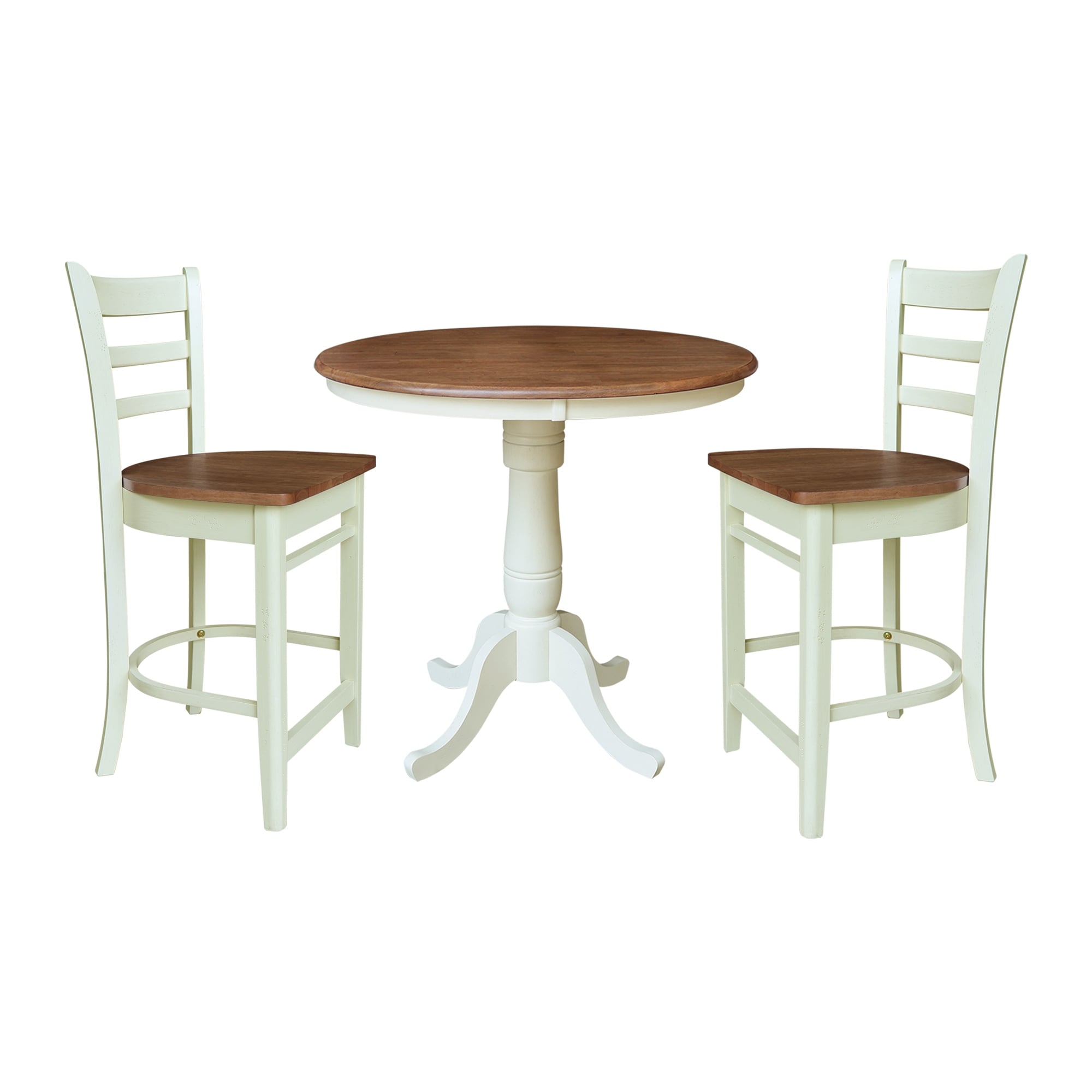 36 Round Pedestal Table With 2 Chairs