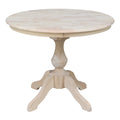 36 Round Top Pedestal Dining Table Unfinished