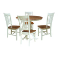 36 Round Top Pedestal Ext Table With 12 Leaf And 2 San Remo Chairs