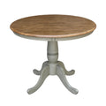 36 Round Top Pedestal Table Hickory Stone N A