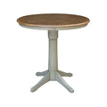 36 Round Top Pedestal Table Hickory Stone N A