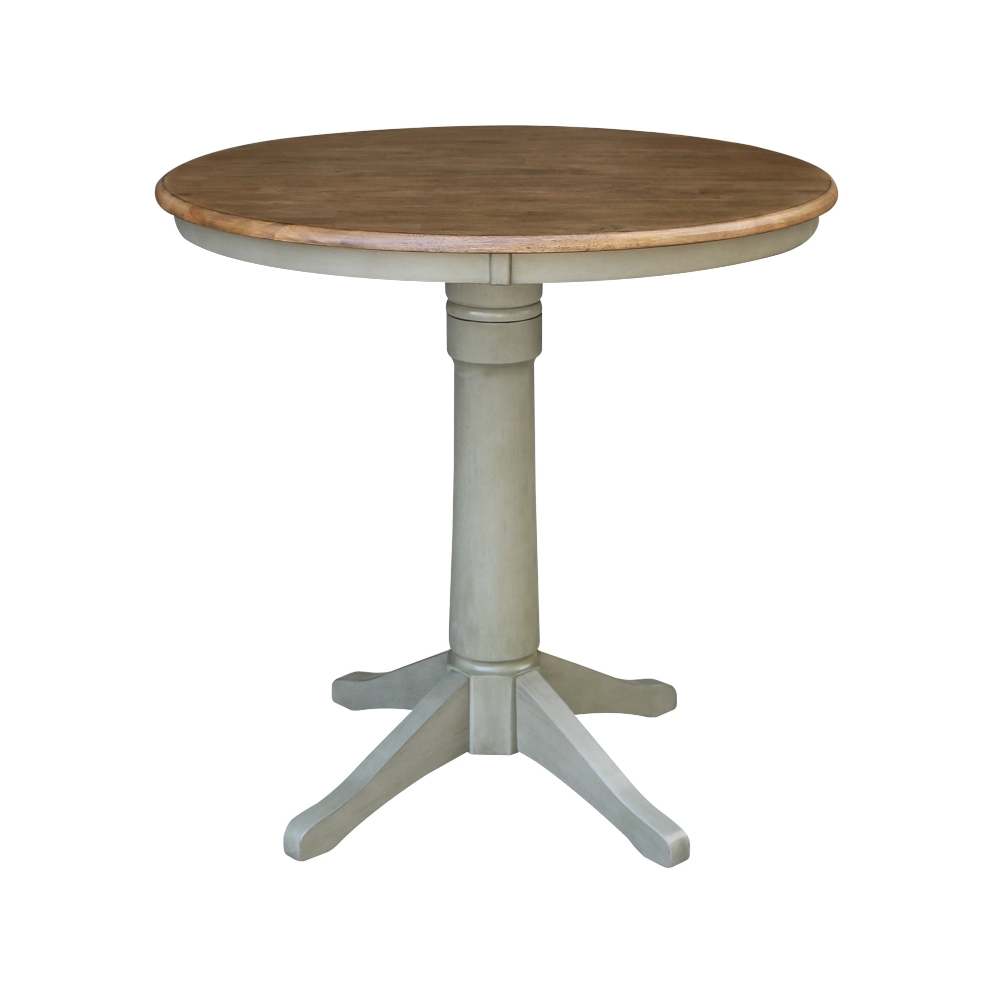 36 Round Top Pedestal Table Hickory Stone N A