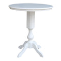 36 Round Top Pedestal Table White