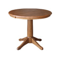 36 Round Top Pedestal Table With 12 Leaf