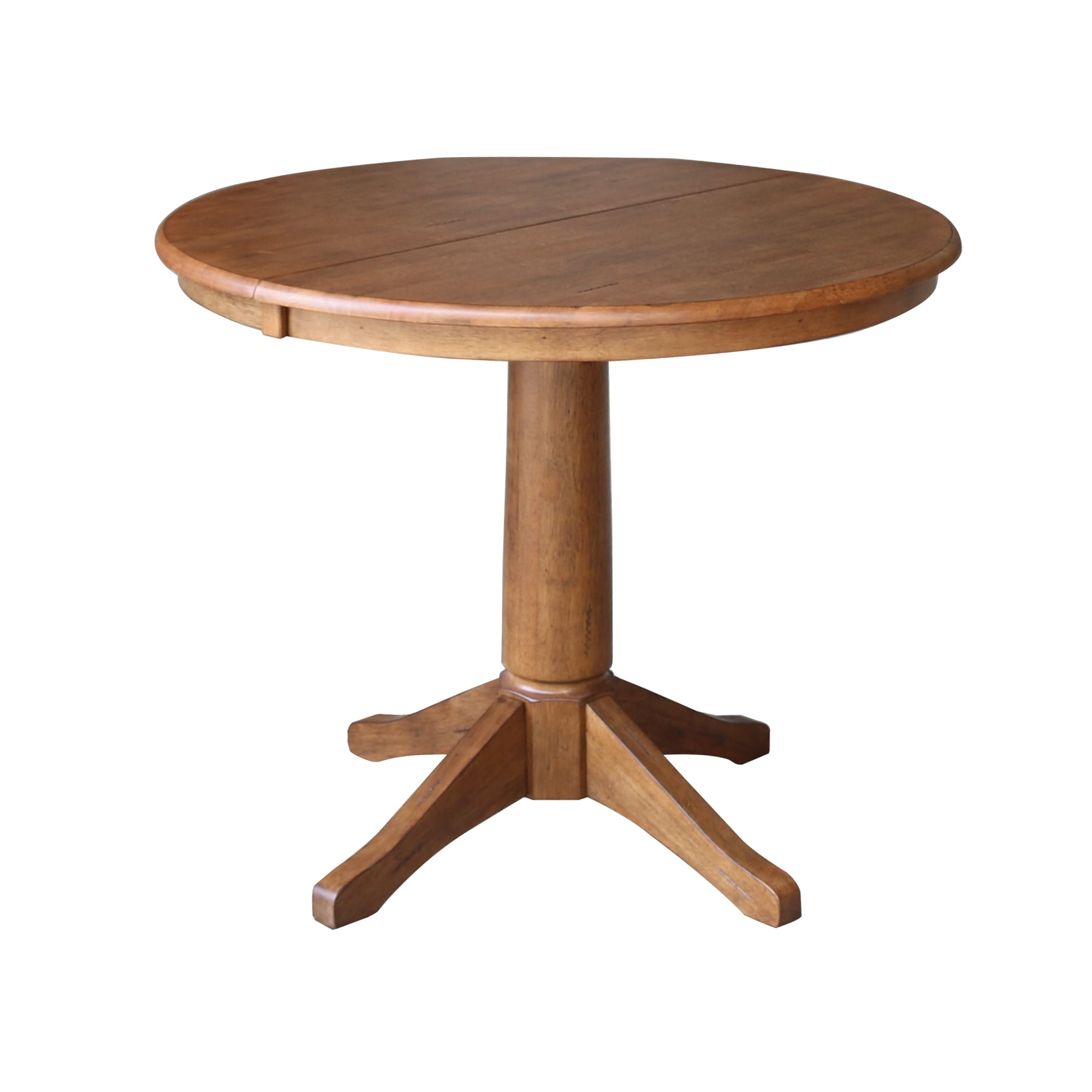 36 Round Top Pedestal Table With 12 Leaf