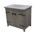36 White Pigment Barn Door Vanity