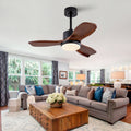 36 Wood Ceiling Fan With Lights Remote Control Quiet Dc Motor 3 Blade Ceiling Fans For Patio Living Room Bedroom