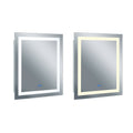 36 In. X 36 In. Abril Matte White Square Led Wall Mirror