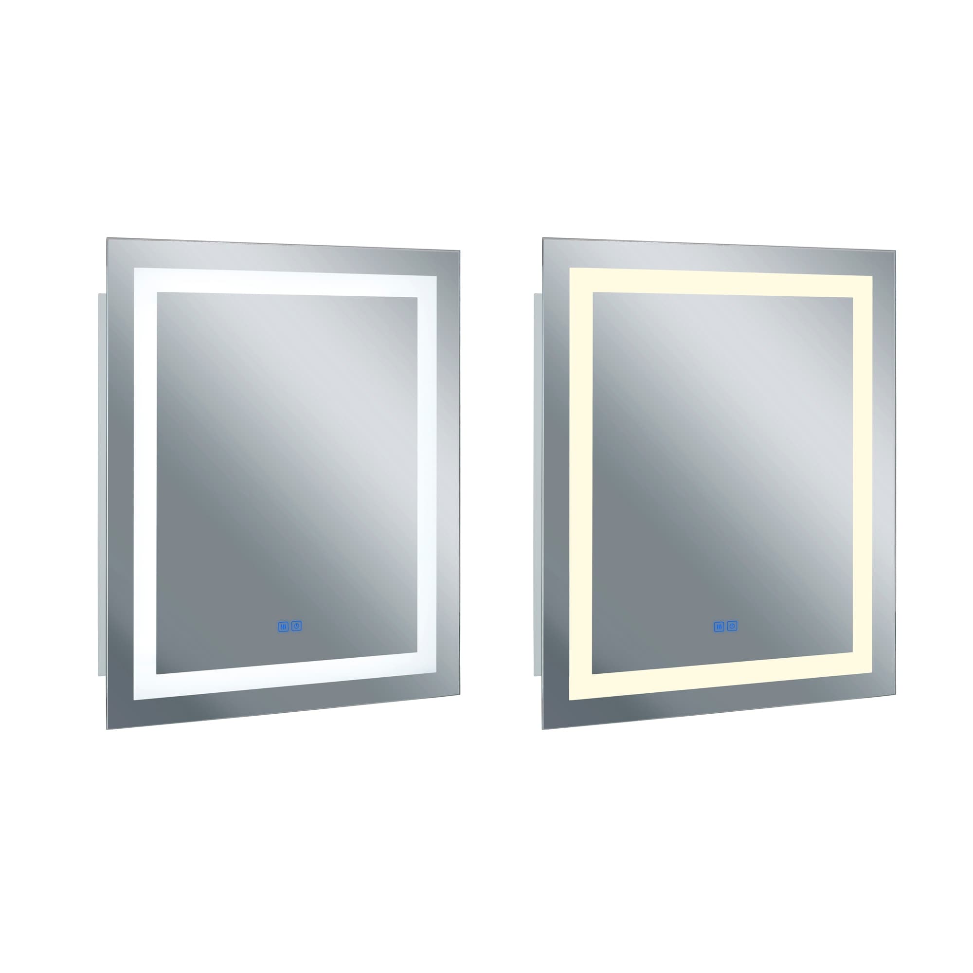 36 In. X 36 In. Abril Matte White Square Led Wall Mirror