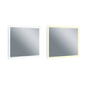 36 In. X 40 In. Abigail Matte White Rectangle Led Wall Mirror