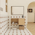 36 Floating Bathroom Vanity With Resin Gel Coat Integrated Sink L Shaped Wall Mounted Vanity Soft Close Door Open Shelves