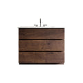 36 Inch Bathroom Vanity With Sink With 3 Faucet Holes One Piece Sink Basin Without Drain And Faucet Pre Assembled