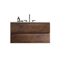 36 Wall Mount Bathroom Vanity With Ceramic Sink With Three Faucet Holes Large Storage Floating Bathroom Vanity