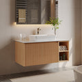 36 Modern Single Bathroom Vanity With Faux Marble Table Top Floating Wood Vanities