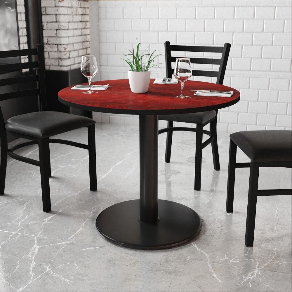36 Round Laminate Table Top With 24 Round Table Height Base